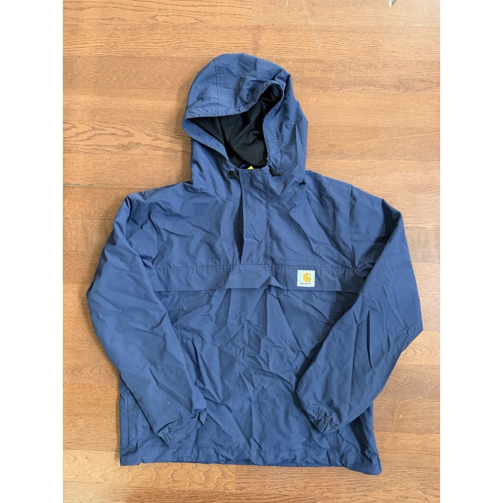 Carhartt Work in Progress Nimbus Pullover Mens M Blue Anorak Jacket Mesh Lined